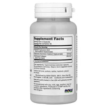 NOW Hydration Rescue bottle back with Supplement Facts panel and ingredients list