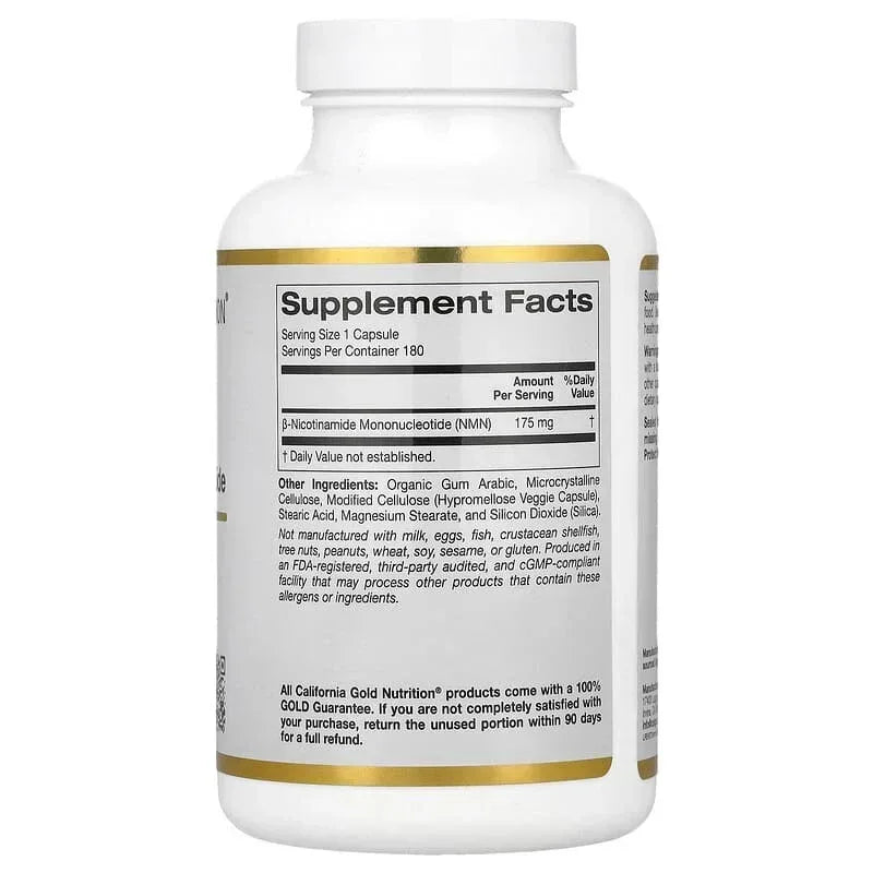 California Gold Nutrition, NMN, 175 mg, 60 Veggie Capsules