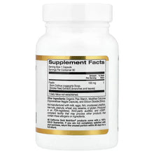 Fisetin 100 mg veggie capsule supplement bottle with Supplement Facts back label