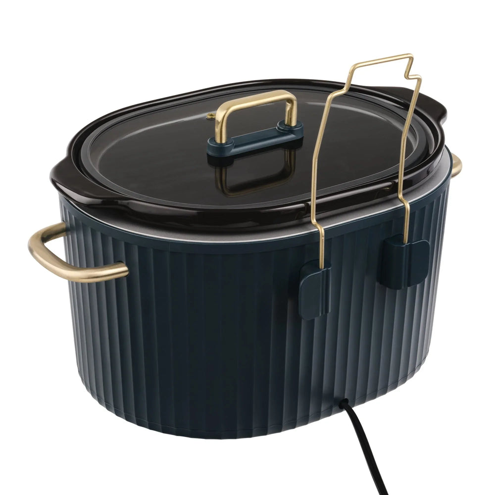 Thyme & Table 6QT Programmable Slow Cooker, Atlantic Blue - USA MEGA SHOP