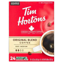 Original Blend medium roast 24-count Keurig K-Cup pods box, Tim Hortons