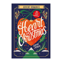 Christmas romance novel cover with wreath, candles, and red bow typography
