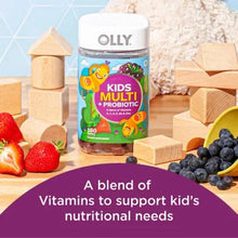 OLLY Kids multivitamin + probiotic gummy bottle with berry gummies, 160 count