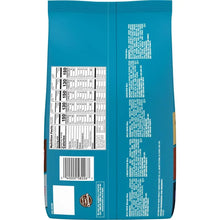 Back of chocolate candy assortment bag with Nutrition Facts panel and barcode