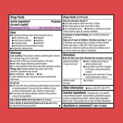 Equate Extra Strength Pain Reliever & Fever Reducer Acetaminophen Caplets, 500 mg, 200 Count
