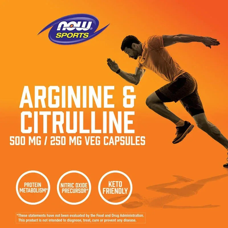 NOW Foods, Sports, Arginine & Citrulline, Veg Capsules