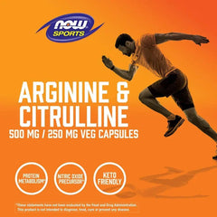 NOW Foods, Sports, Arginine & Citrulline, Veg Capsules