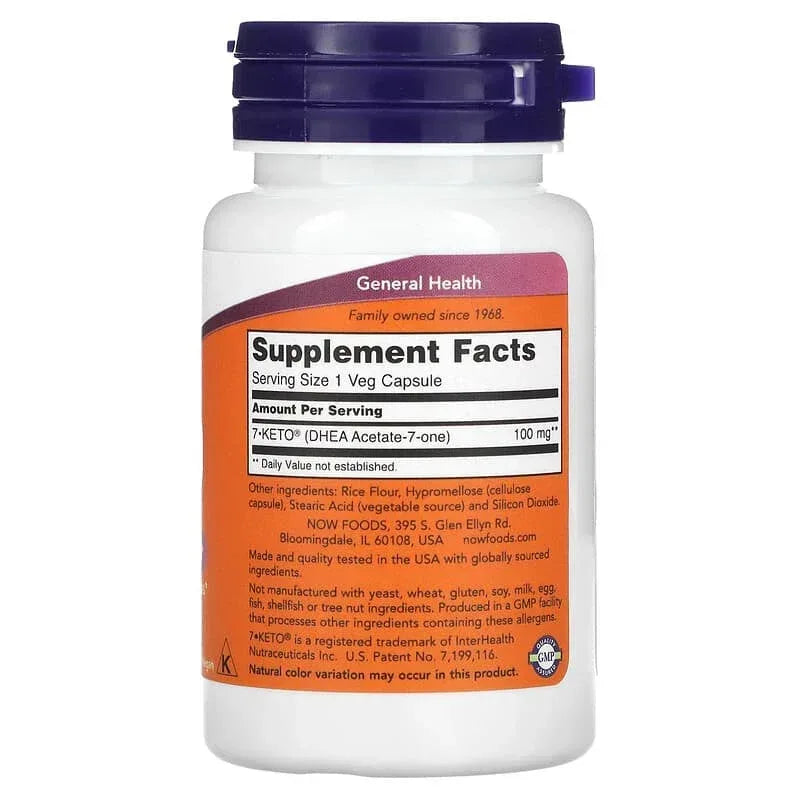 NOW Foods, 7-KETO®, Veg Capsules (25 mg per Capsule)