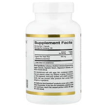 California Gold Nutrition Red Yeast Rice bottle back label, supplement facts