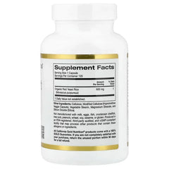 California Gold Nutrition, Red Yeast Rice, 600 mg, 120 Veggie Capsules