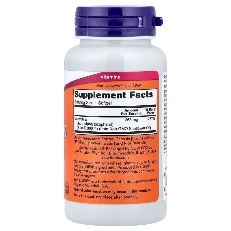 NOW Foods, Sun-E™ 400, 268 mg (400 IU), 60 Softgels
