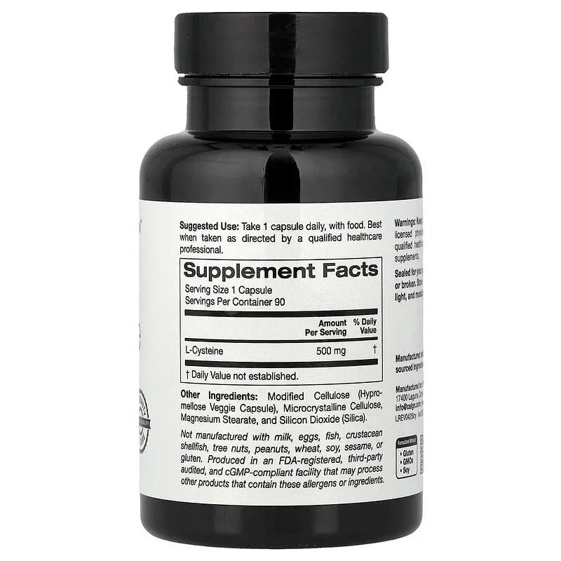 Lake Avenue Nutrition, L-Cysteine, 500 mg, 90 Veggie Capsules - USA MEGA SHOP