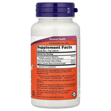 Pycnogenol supplement bottle back label with Supplement Facts and ingredient list
