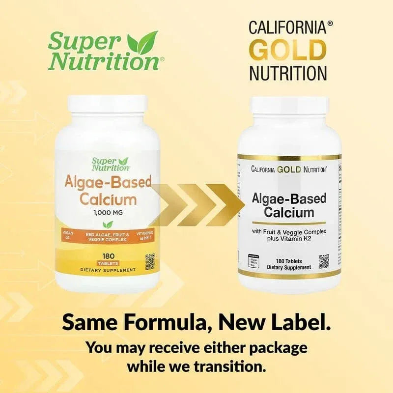 California Gold Nutrition, Algae-Based Calcium with Calcium, Vitamin D3, and Magnesium, Organic Strawberry, Raspberry, and Blueberry, 180 Tablets - USA MEGA SHOP