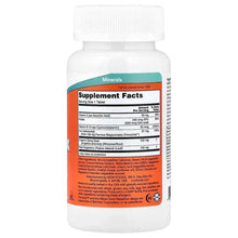 NOW Foods Iron Complex supplement bottle with Supplement Facts label on the back