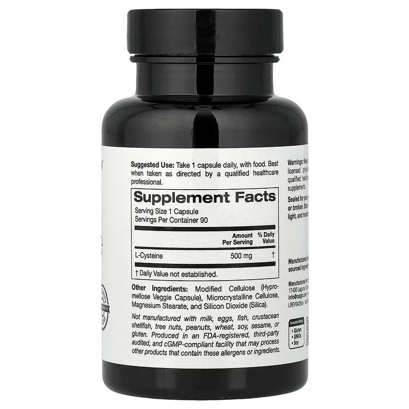 Lake Avenue Nutrition, L-Cysteine, 500 mg, 90 Veggie Capsules