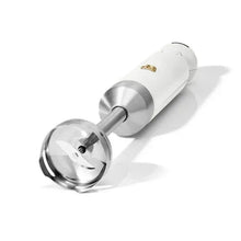 Cordless immersion blender with stainless blending shaft and whisk head