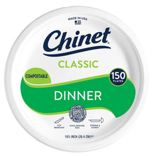 Chinet Classic dinner paper plates, 150-count package