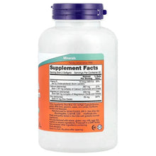 Calcium and magnesium softgel supplement bottle back label with Supplement Facts