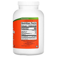 NOW Foods Chlorella Pure Powder bottle back panel showing Nutrition Facts