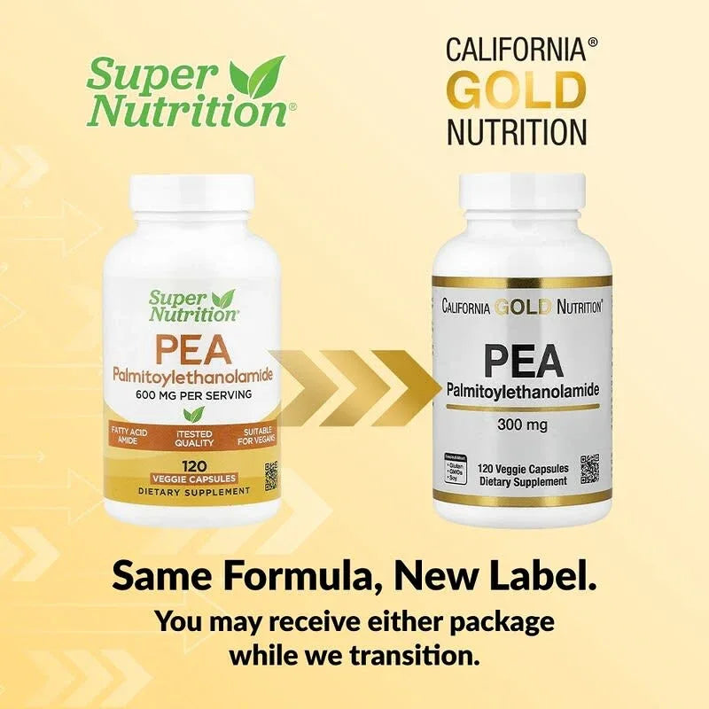 California Gold Nutrition, PEA (Palmitoylethanolamide), 120 Veggie Capsules (300 mg per Capsule) - USA MEGA SHOP