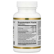 Prostate Support supplement bottle, Supplement Facts panel with zinc and selenium
