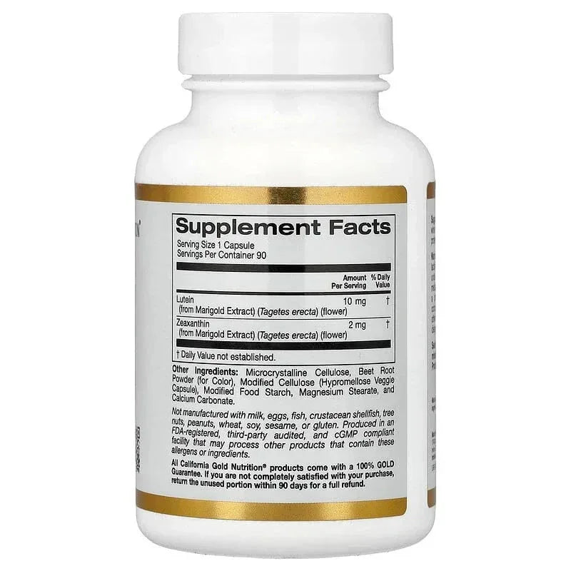 California Gold Nutrition, Lutein, 90 Veggie Capsules - USA MEGA SHOP