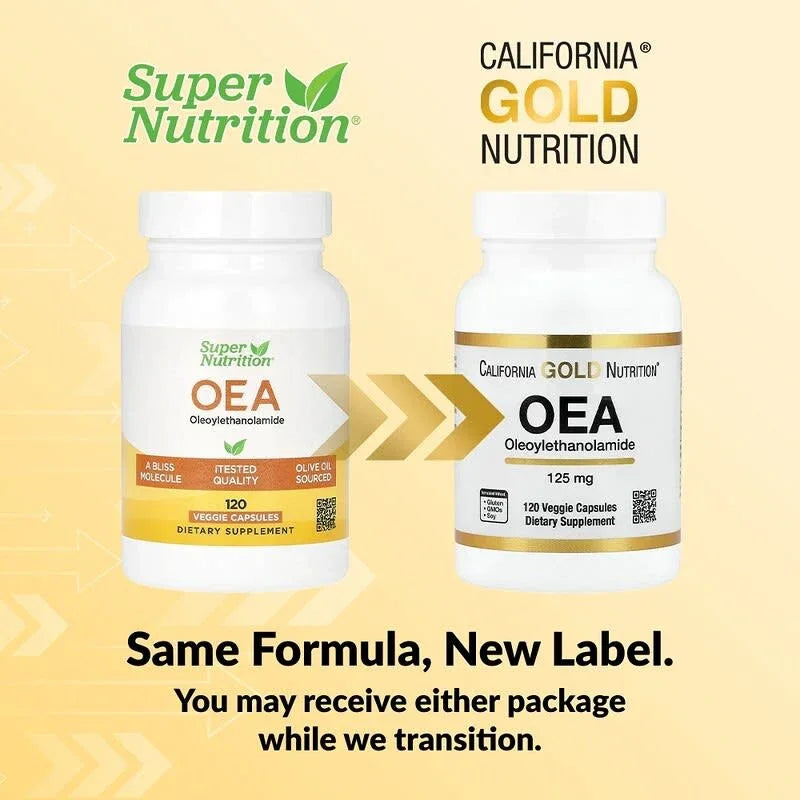 California Gold Nutrition, OEA Oleoylethanolamide, 125 mg, 120 Veggie Capsules - USA MEGA SHOP