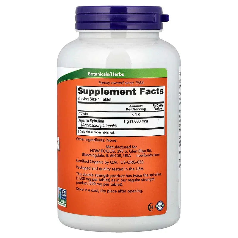 NOW Foods, Certified Organic Spirulina - USA MEGA SHOP