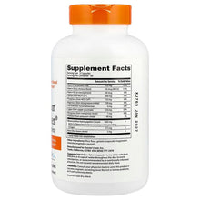 Calcium supplement bottle back label with Supplement Facts panel