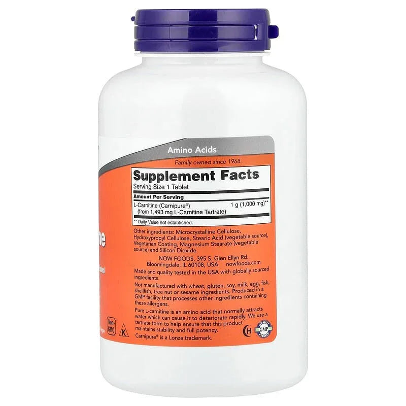 NOW Foods, L-Carnitine, 1,000 mg - USA MEGA SHOP