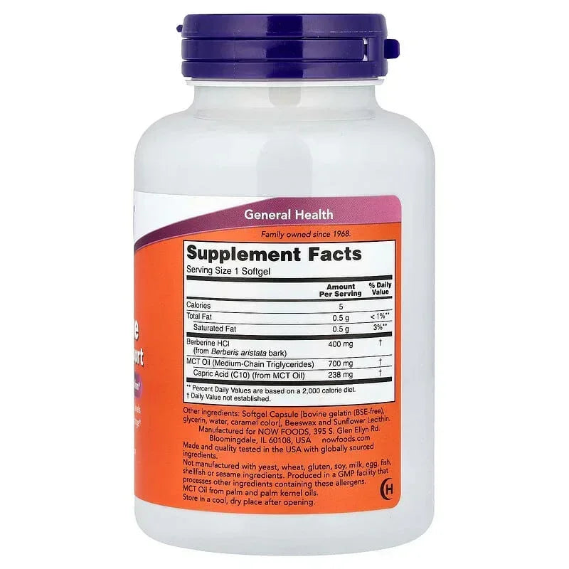 NOW Foods, Berberine Glucose Support, 90 Softgels