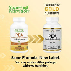 California Gold Nutrition, PEA (Palmitoylethanolamide), 120 Veggie Capsules (300 mg per Capsule)