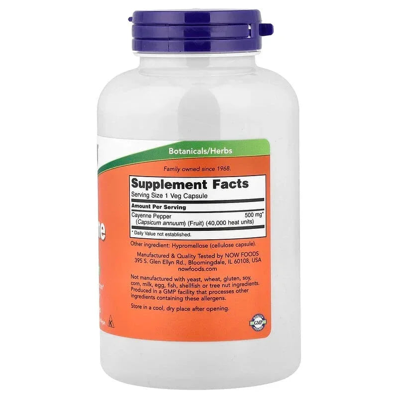 NOW Foods, Cayenne, 500 mg, Veg Capsules