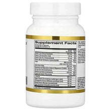 California Gold Nutrition Thyroid Support supplement bottle, Supplement Facts label, white bottle