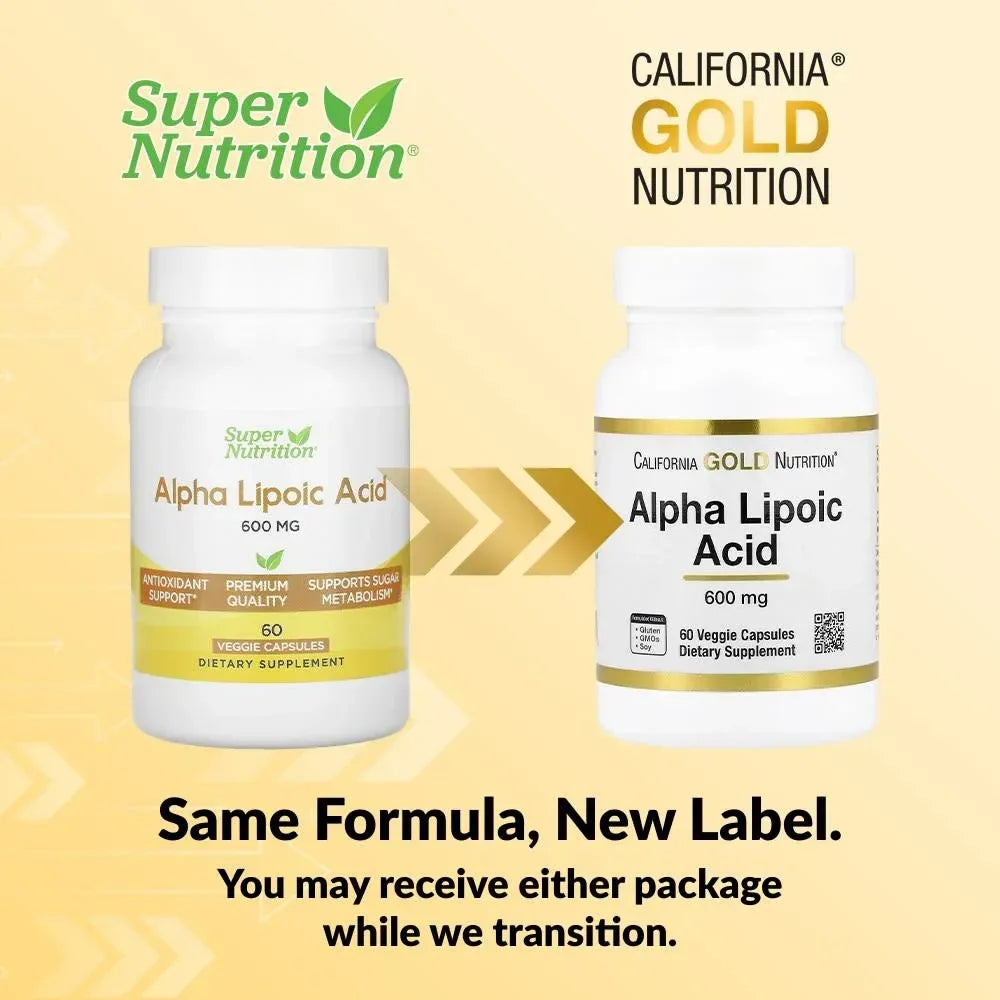 California Gold Nutrition, Alpha Lipoic Acid, 600 mg, 120 Veggie Capsules