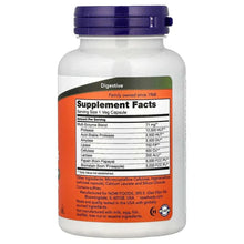 NOW Foods Plant Enzymes veg capsules bottle back label with supplement facts
