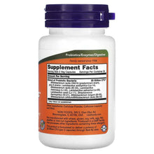 NOW Clinical GI Probiotic supplement facts label on probiotic bottle back