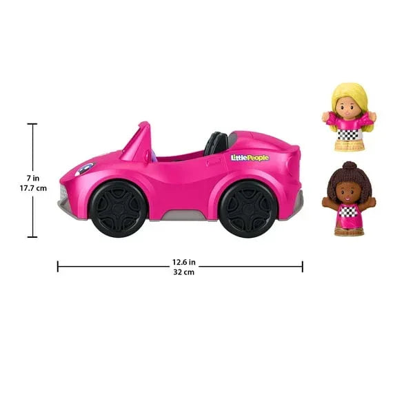 Fisher-Price Little People Barbie Convertible Toy Car with Music Sounds & 2 Figures for Toddlers - USA MEGA SHOP