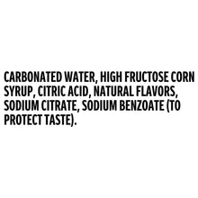 Sprite caffeine-free soda ingredient label text