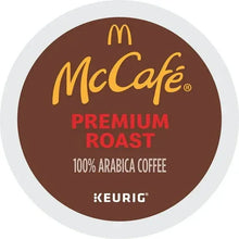 McCafe K-Cup pod label: Premium Roast, 100% Arabica coffee