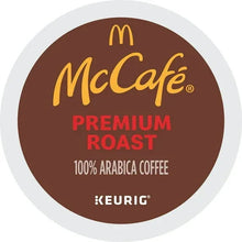 K-Cup coffee pod label: McCafe Premium Roast, 100% Arabica Coffee