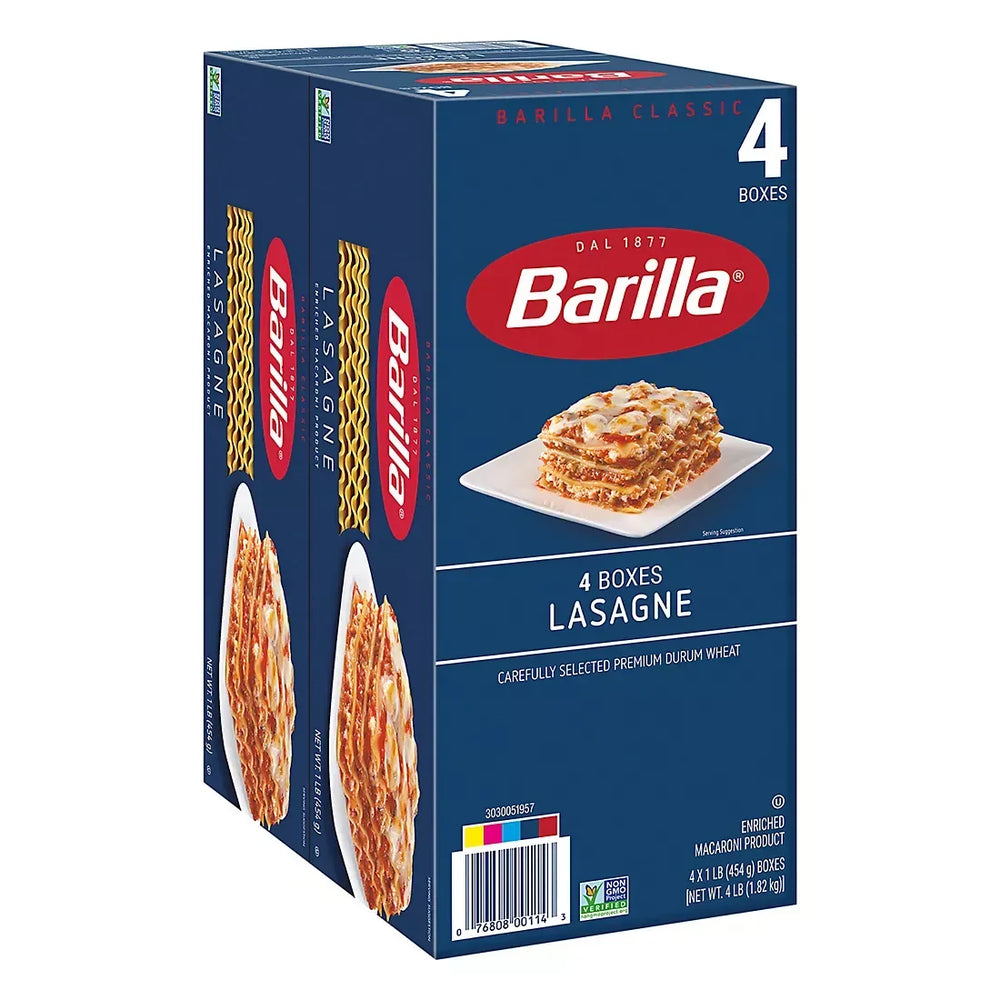 Barilla Wavy Lasagne, 4 pk./1 lb. - USA MEGA SHOP