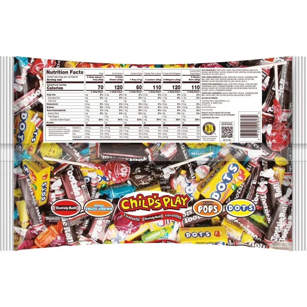 Tootsie Child'S Play Variety Candies Pack, 3.5 Ib