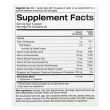 Supplement Facts panel for Calm powder drink mix, 1 packet serving size