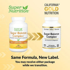 California Gold Nutrition, Sugar Balance Complex with Chromium, Gymnema Sylvestre, Gingko Biloba and Milk Thistle, 120 Capsules - USA MEGA SHOP