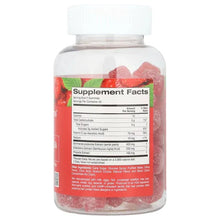 Raspberry gummy supplement bottle with Supplement Facts nutrition panel