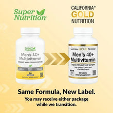 Two Men’s 40+ multivitamin bottles side by side