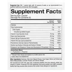 Lake Avenue Nutrition, Calm Powder Drink Mix with Potassium and AminoCalm Blend, L-Tryptophan and L-Theanine, Blueberry Lavender, 20 Packets, 0.19 oz (5.5 g) Each - USA MEGA SHOP
