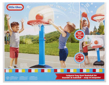 Kids basketball hoop set box featuring illustrated children and a hoop